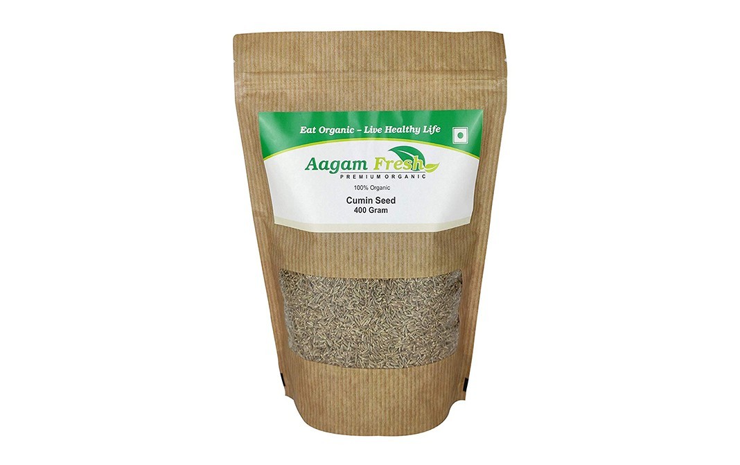 Aagam Fresh Organic Cumin Seed    Pack  400 grams
